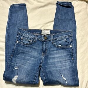 Current Elliot distressed skinny jeans